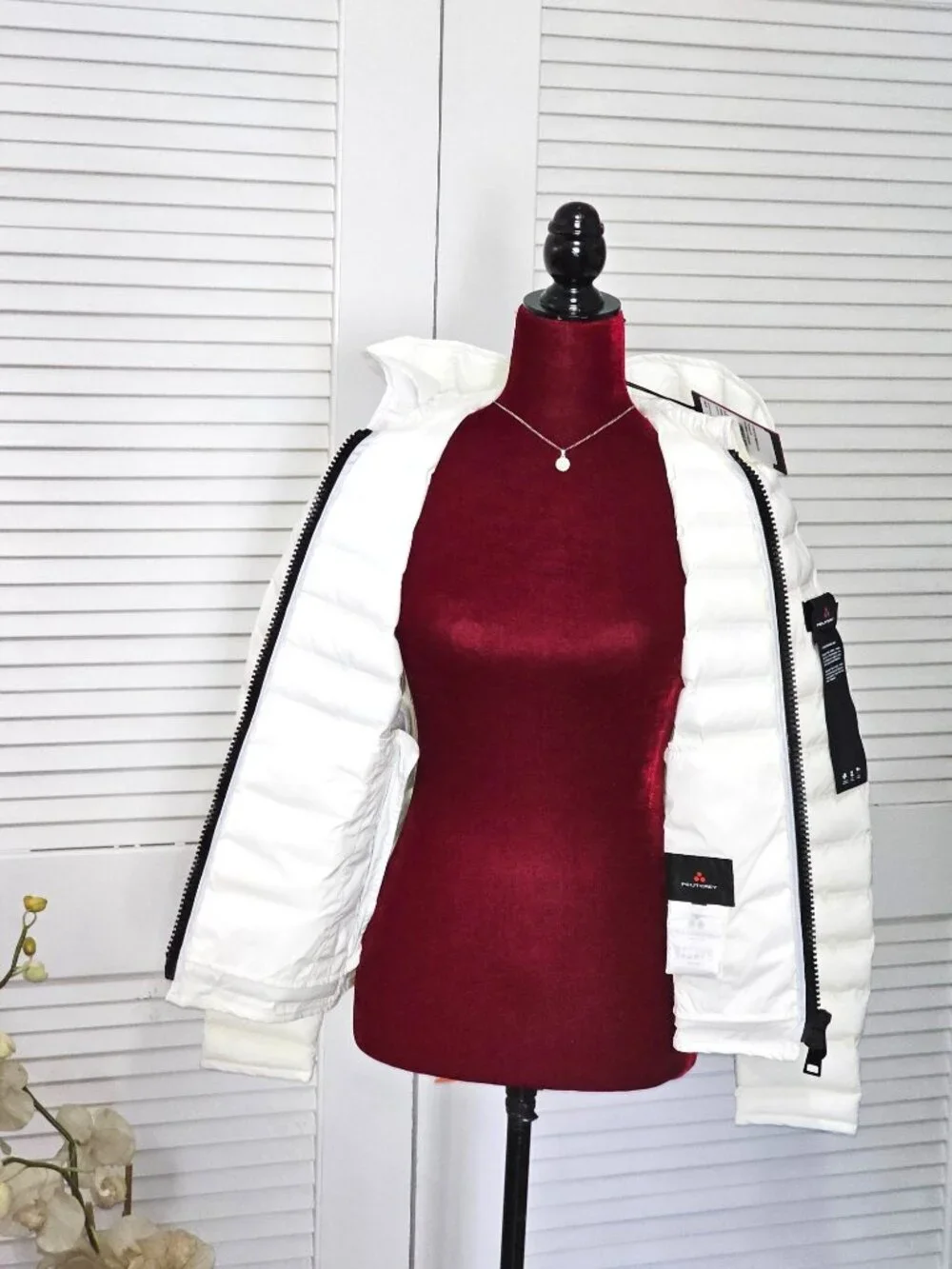 NWT Peuterey Women's Bianco Polyester Quilted Down Jacket Size 40 S 1937 - Picture 11 of 16